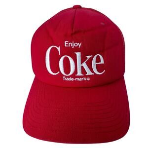 2022 Brixton Enjoy‎ Coke Trucker Hat Red Adjustable Snapback Cap